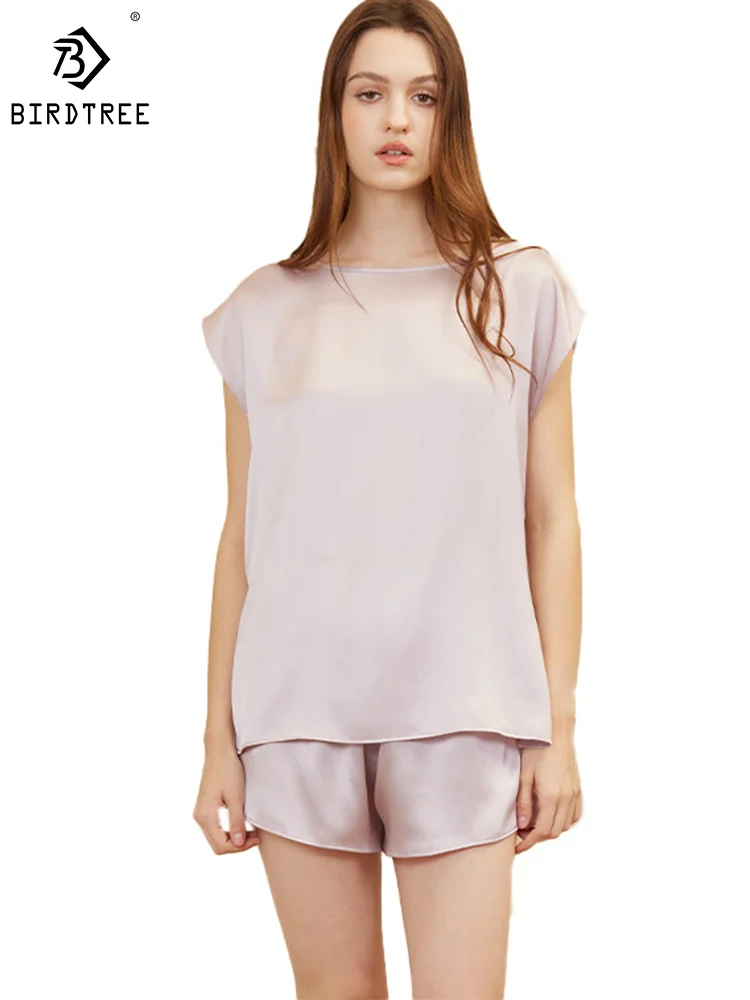 Birdtree 19MM 100%Real Silk Pajamas Set for Women, Sleeveless Top Shorts, Skin Friendly Home Clothes, 2024 Summer New, S435127QM
Birdtree 19MM 100%Real Silk Pajamas Set for Women, Sleeveless Top Shorts, Skin Friendly Home Clothes, 2024 Summer New, S435127QM