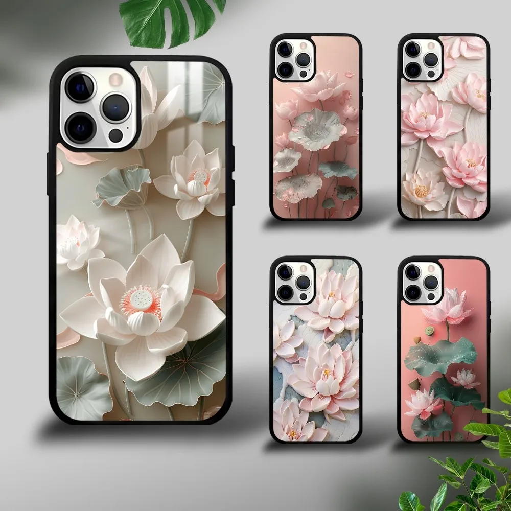 Luxury Pink Lotus Phone Case For iPhone 16 15 14 13 12 11 Pro Xs Max Mini Plus Celulares Hard Cover Shockproof Funda
Luxury Pink Lotus Phone Case For iPhone 16 15 14 13 12 11 Pro Xs Max Mini Plus Celulares Hard Cover Shockproof Funda
