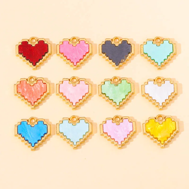 20Pcs 13 Colors Sweet Love Heart Charms Acrylic Alloy Pendant for Jewelry Making Earrings Couple Necklace Accessories Supplies
20Pcs 13 Colors Sweet Love Heart Charms Acrylic Alloy Pendant for Jewelry Making Earrings Couple Necklace Accessories Supplies