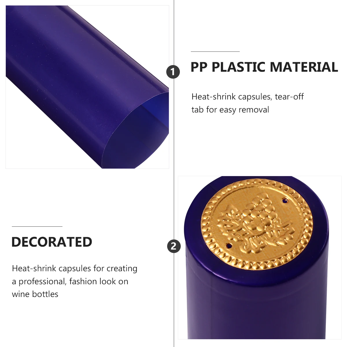 100pcs Blue Plastic Bottle Heat Shrink Caps Filmreseal Tops Wrap Cover Seal Bottle Kitchen Bar Supplies
100pcs Blue Plastic Bottle Heat Shrink Caps Filmreseal Tops Wrap Cover Seal Bottle Kitchen Bar Supplies