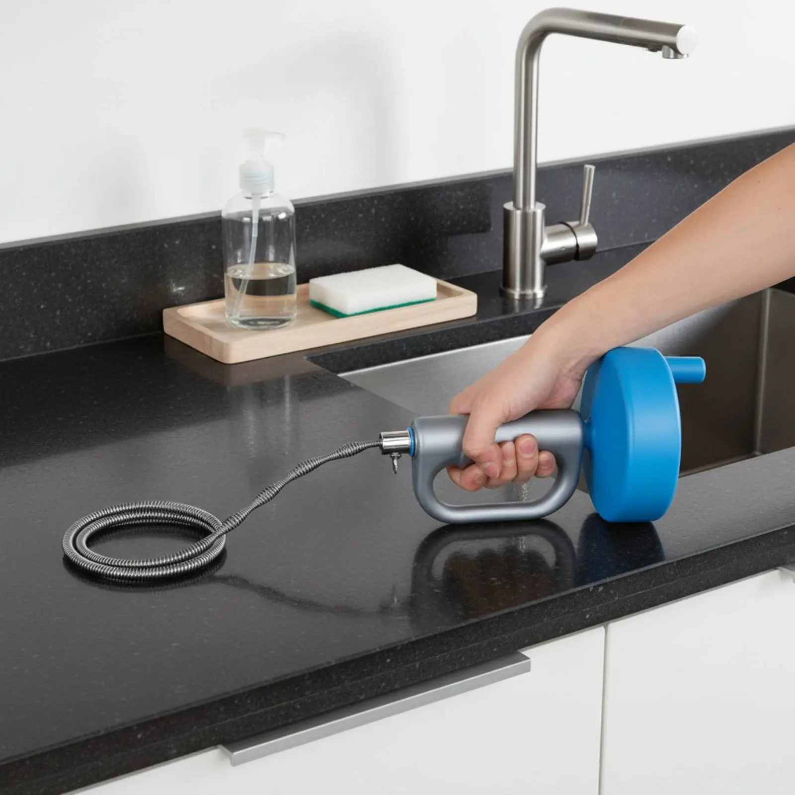 Manual Drain Snake Flexible Steel Cable Coil Drain Cleaner Hand Crank Pipe Cleaner Reusable Home Cleaning for Bathroom
Manual Drain Snake Flexible Steel Cable Coil Drain Cleaner Hand Crank Pipe Cleaner Reusable Home Cleaning for Bathroom