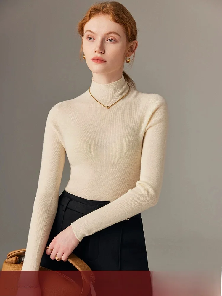 Sl One-Piece Women's Wool Sweater Spring Autumn New Sle Pure Color Slim Fit Inner Wear Knitted Top Base Layer
Sl One-Piece Women's Wool Sweater Spring Autumn New Sle Pure Color Slim Fit Inner Wear Knitted Top Base Layer