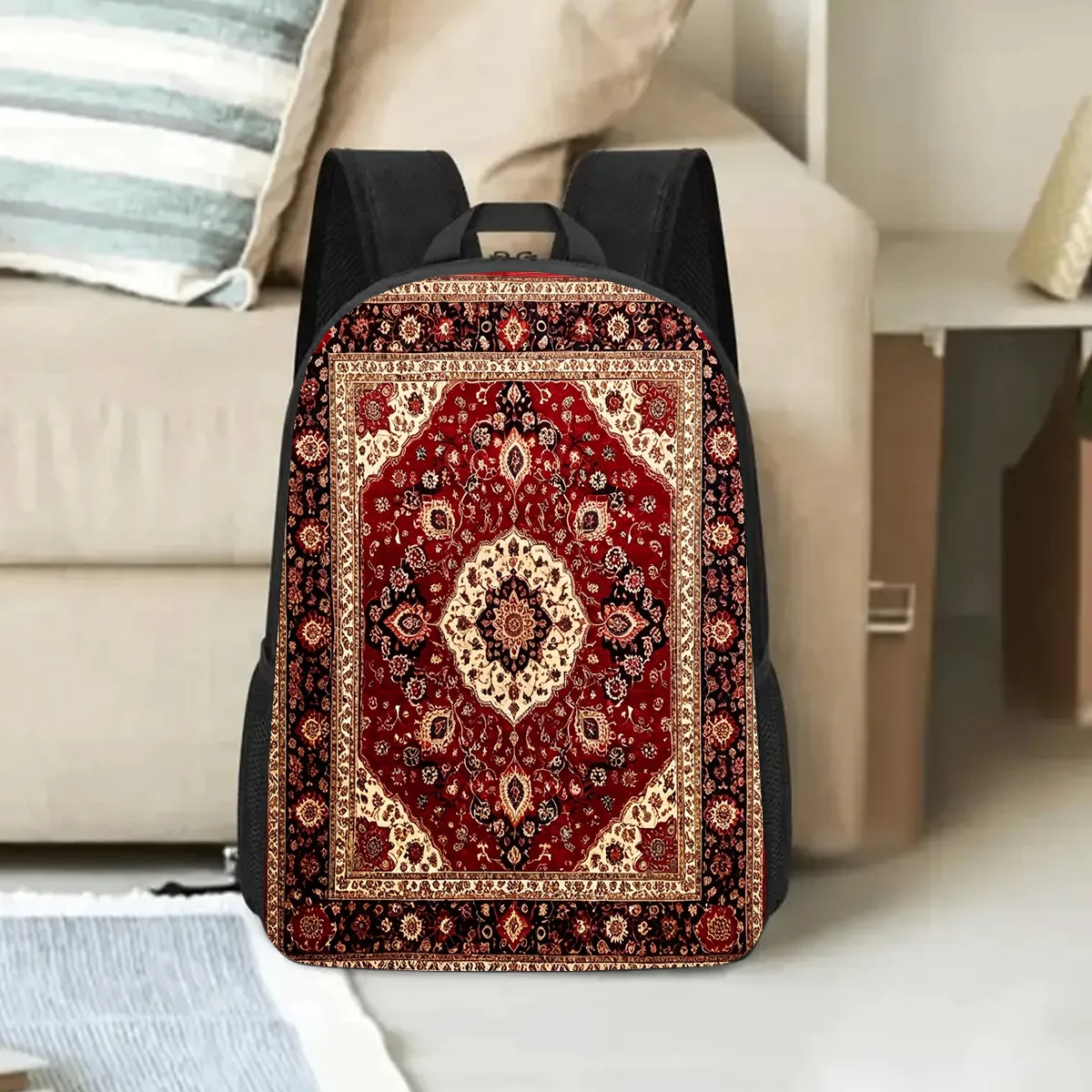 1 Persian Carpet Pattern Backpack - 17-inch Large Capacity Laptop Bag with Adjustable Shoulder Strap, Durable
1 Persian Carpet Pattern Backpack - 17-inch Large Capacity Laptop Bag with Adjustable Shoulder Strap, Durable