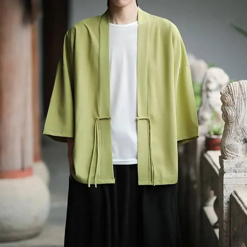 #4236 Summer Bamboo Elastic Cardigan Kimono Coat Men Black White Green Chinese Style Hanfu Jacket Thin Sunscreen Coat Loose 5XL
#4236 Summer Bamboo Elastic Cardigan Kimono Coat Men Black White Green Chinese Style Hanfu Jacket Thin Sunscreen Coat Loose 5XL