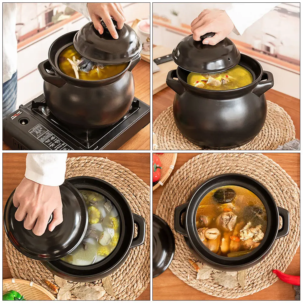 1Pcs Household Casserole Black Non-Stick Braised Chicken Rice Pot Heat-Resistant Stew Soup Pot for Home Restaurant Use
1Pcs Household Casserole Black Non-Stick Braised Chicken Rice Pot Heat-Resistant Stew Soup Pot for Home Restaurant Use