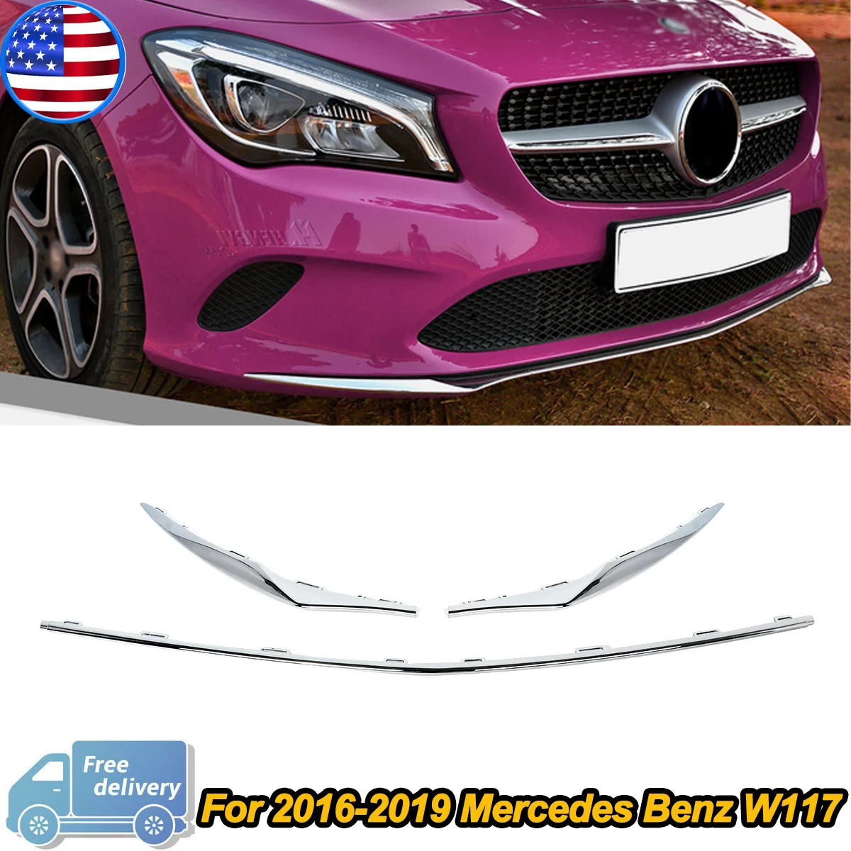 For Mercedes Benz CLA-Class W117 CLA180 CLA200 CLA250 2016 2017 2018 2019 Front Bumper Cover Molding Trim 1178855100 1178854900
For Mercedes Benz CLA-Class W117 CLA180 CLA200 CLA250 2016 2017 2018 2019 Front Bumper Cover Molding Trim 1178855100 1178854900