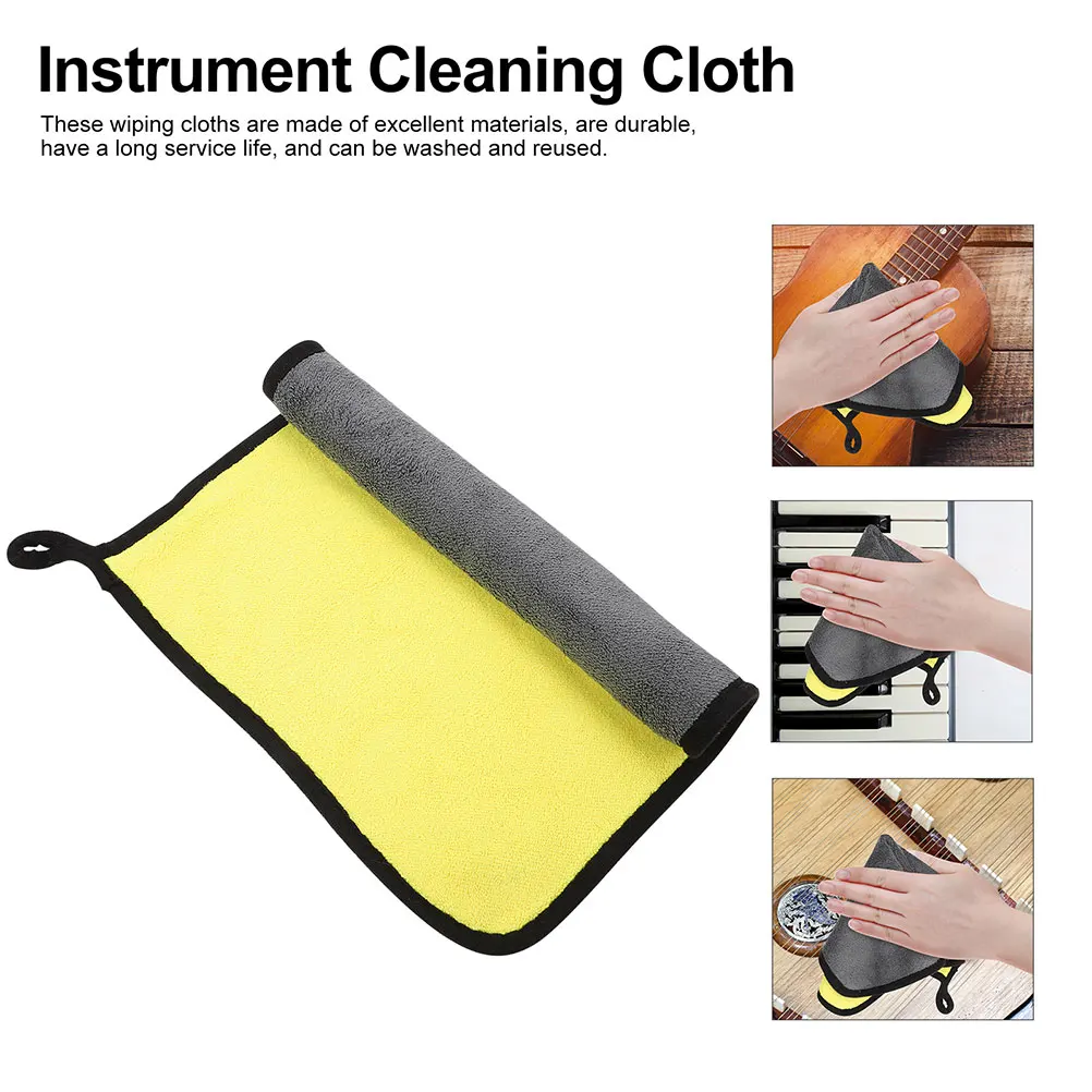 3 Pcs Superfine Fiber Cleaning Cloths for Guitar Violin Ukulele Instrument Wiping Cloth Strong Dust Removal Good Water
3 Pcs Superfine Fiber Cleaning Cloths for Guitar Violin Ukulele Instrument Wiping Cloth Strong Dust Removal Good Water