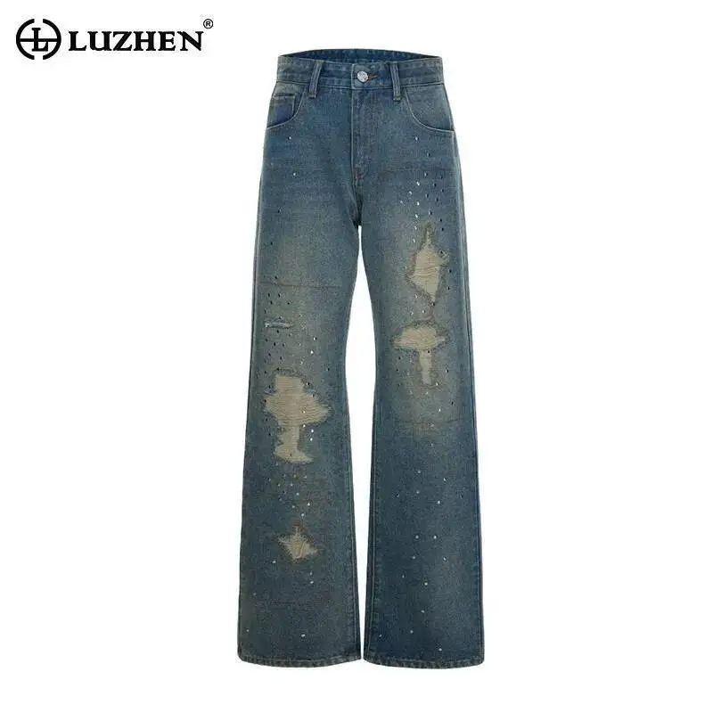 LUZHEN 2026 Embroidery Outline Patched Patchwork Design Straight Jeans Men's Fashion Handsome Street Wide Leg Denim Pants JY6929
LUZHEN 2026 Embroidery Outline Patched Patchwork Design Straight Jeans Men's Fashion Handsome Street Wide Leg Denim Pants JY6929