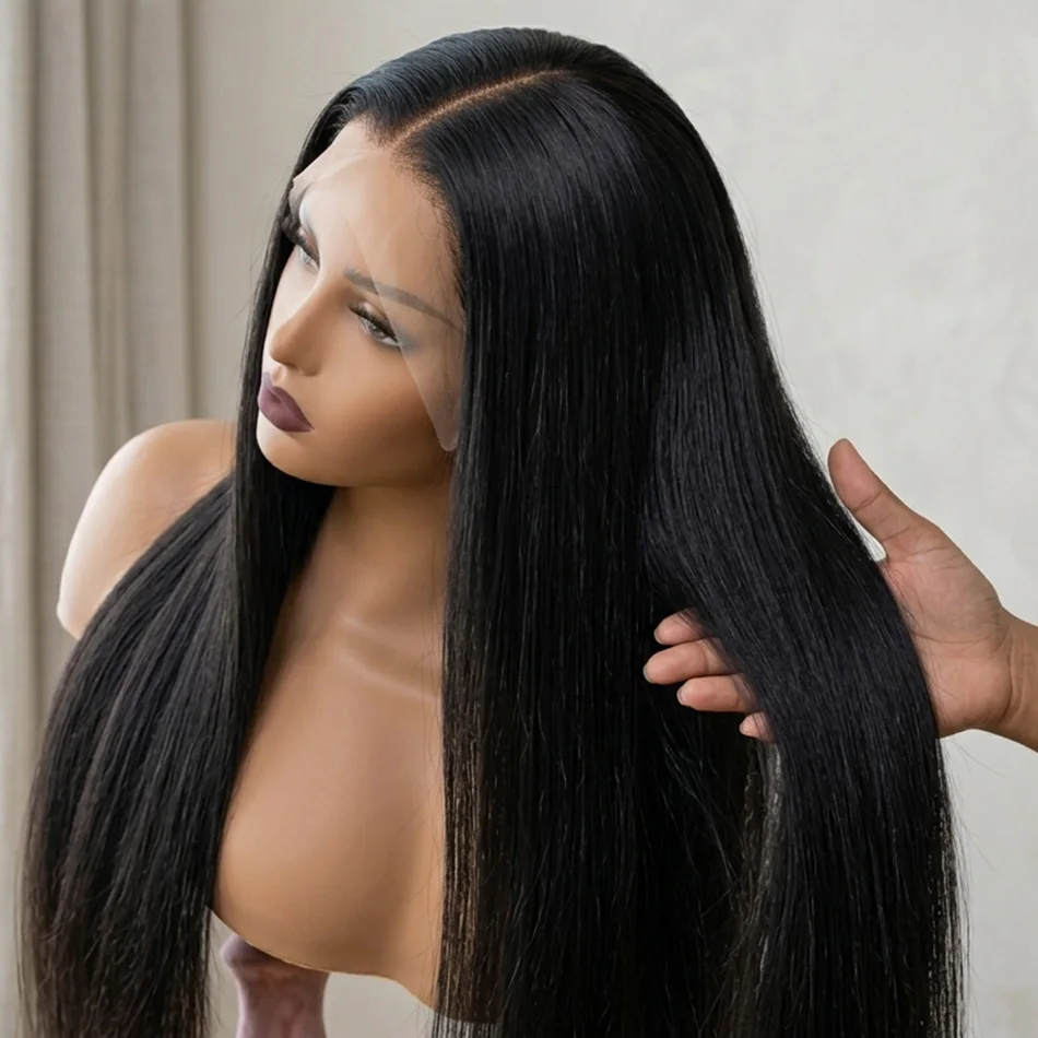 40 Inch Extra Long 250% Density Natural Black 13x4 HD Lace Frontal Bone Straight Silky Soft 13x6 Remy Human Hair Wigs Invisible Bleached Knots Pre Plucked Hairline Wear and Go 5x5 Glueless Closure Thick Full Ends
40 Inch Extra Long 250% Density Natural Black 13x4 HD Lace Frontal Bone Straight Silky Soft 13x6 Remy Human Hair Wigs Invisible Bleached Knots Pre Plucked Hairline Wear and Go 5x5 Glueless Closure Thick Full Ends