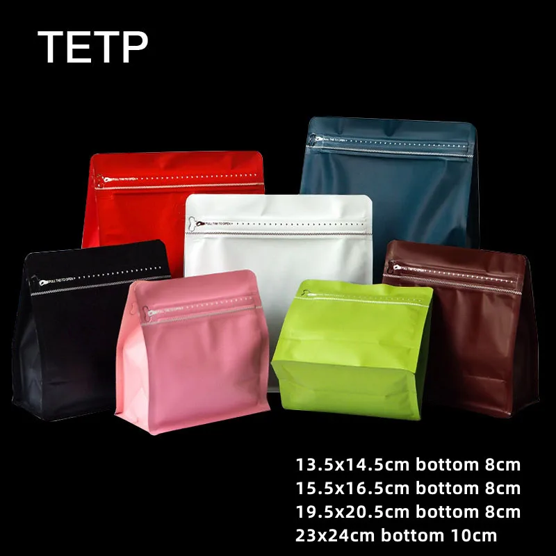 TETP 50pcs Aluminum Foil Coffee Beans Bags Sealed for Tea Powder Food Nuts Packaging Stand-Up Zipper Pouches With Air Valve
TETP 50pcs Aluminum Foil Coffee Beans Bags Sealed for Tea Powder Food Nuts Packaging Stand-Up Zipper Pouches With Air Valve