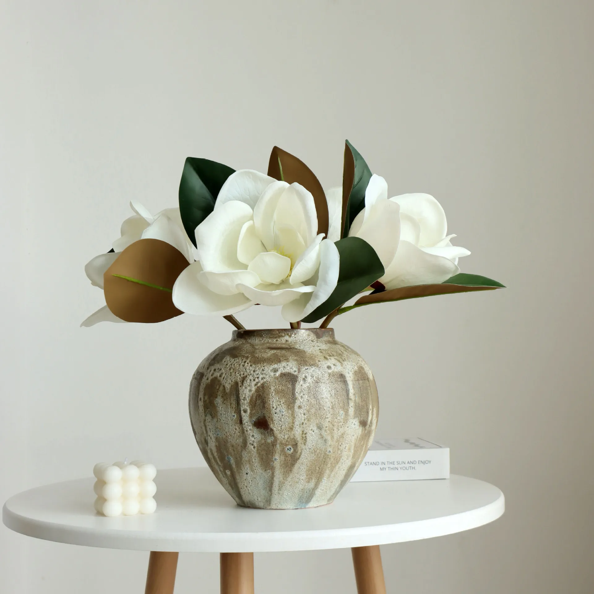 High End Hand Feel Glued Single Head Large Simulated Magnolia Plastic Fake Flower Wedding Project Landscaping Home Decoration
High End Hand Feel Glued Single Head Large Simulated Magnolia Plastic Fake Flower Wedding Project Landscaping Home Decoration
