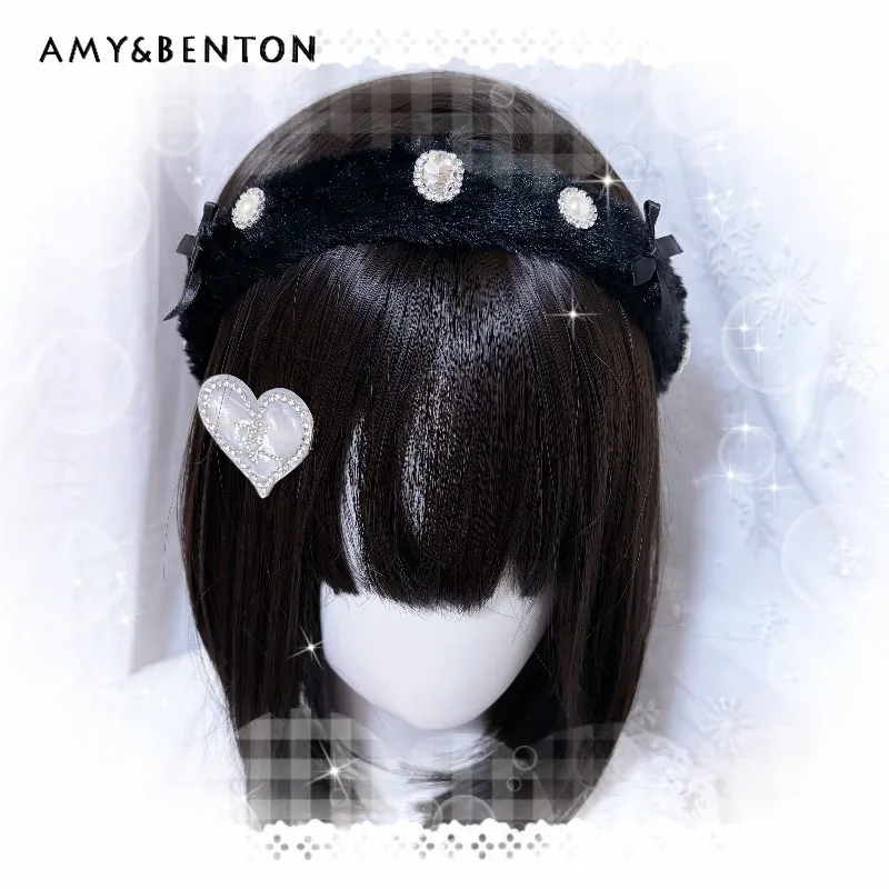 Japanese Style Mine Series Mass-Produced Imitation Mink Fur Rhinestone Bow Hairband Sweet Fluffy Autumn Winter Lolita Headband
Japanese Style Mine Series Mass-Produced Imitation Mink Fur Rhinestone Bow Hairband Sweet Fluffy Autumn Winter Lolita Headband
