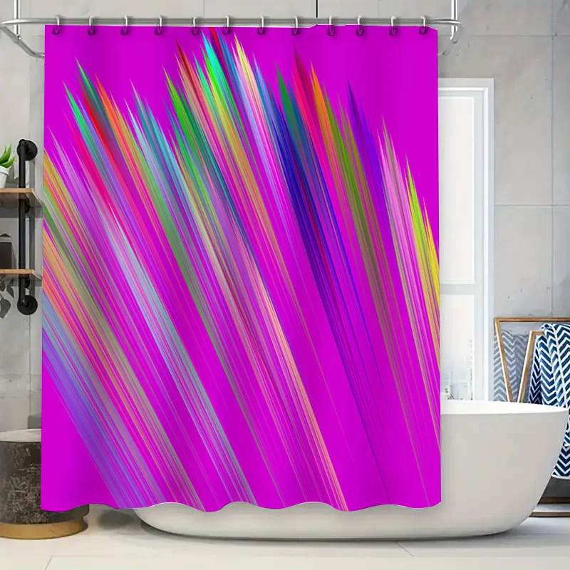 Brightly Colored Shower Curtain with Dynamic Stripes Modern Bathroom Decor for Home Hotel Pink Gradient Showers
Brightly Colored Shower Curtain with Dynamic Stripes Modern Bathroom Decor for Home Hotel Pink Gradient Showers
