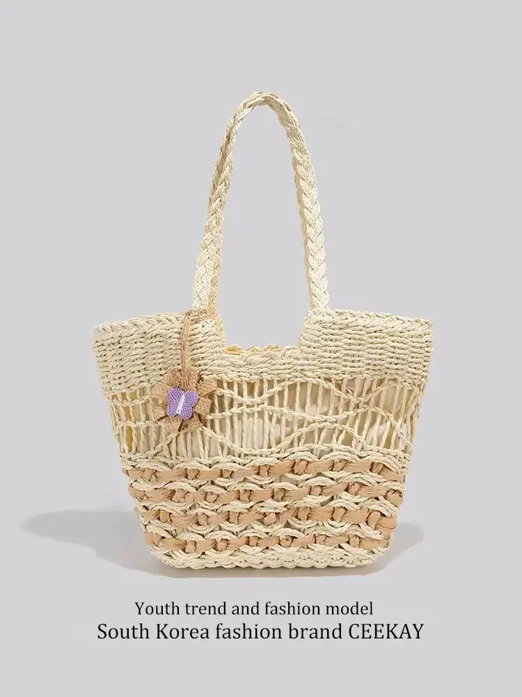 Straw Woven Handmade Bucket Bag Large Capacity Tote Bag Women Handbag Shoulder Bag Summer Vacation Holiday Beach Bag Travel Bag
Straw Woven Handmade Bucket Bag Large Capacity Tote Bag Women Handbag Shoulder Bag Summer Vacation Holiday Beach Bag Travel Bag