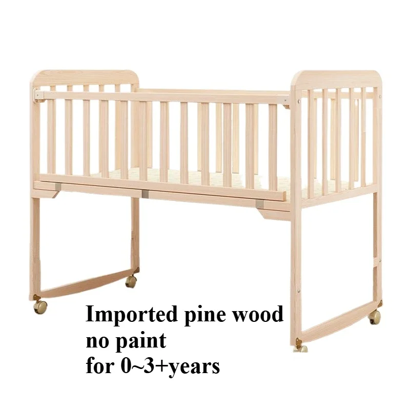 4 in 1 Crib solid wood splicing large bed movable baby bb cradle newborn multifunctional children's cot Food grade PVC
4 in 1 Crib solid wood splicing large bed movable baby bb cradle newborn multifunctional children's cot Food grade PVC