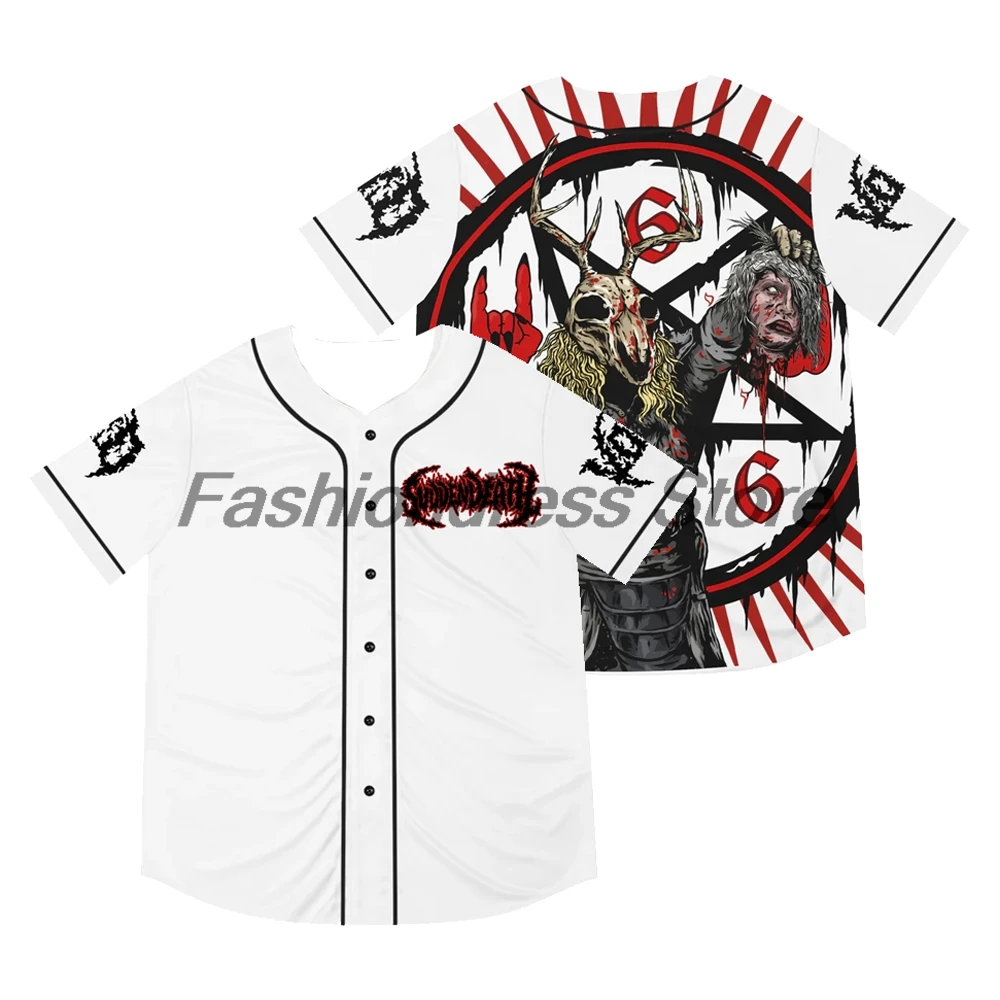 Svdden Death Merch White Baseball Jersey V-Neck Short Sleeve Button-Down Shirts Women Men Outdoor Streetwear Tops
Svdden Death Merch White Baseball Jersey V-Neck Short Sleeve Button-Down Shirts Women Men Outdoor Streetwear Tops