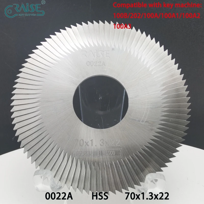 RAISE Cutter HSS 0022A 70x1.3x22 for WENXING 100B 202 100A 100A1 100A2 100A3 Key Cutting Machine
RAISE Cutter HSS 0022A 70x1.3x22 for WENXING 100B 202 100A 100A1 100A2 100A3 Key Cutting Machine