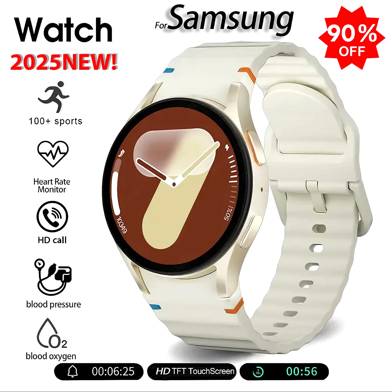 Watch 7 Smart Watch Men Women AMOLED HD Screen Compass Heart Rate Fitness Sport Waterproof Bluetooth Call For Galaxy Smartwatch
Watch 7 Smart Watch Men Women AMOLED HD Screen Compass Heart Rate Fitness Sport Waterproof Bluetooth Call For Galaxy Smartwatch