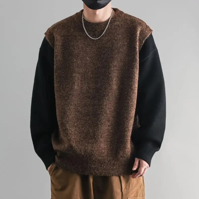 Fake Two Pieces Casual Sweaters Autumn Winter Korean Stylish Patchwork Men's Clothing Round Neck Long Sleeve Knitted Pullovers
Fake Two Pieces Casual Sweaters Autumn Winter Korean Stylish Patchwork Men's Clothing Round Neck Long Sleeve Knitted Pullovers