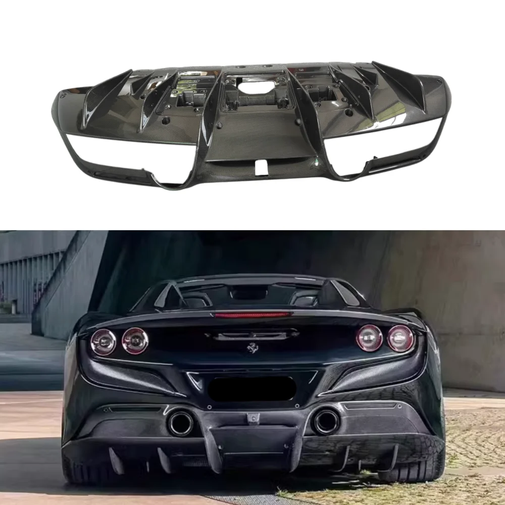 Speed OEM Style Dry Carbon Fiber Rear Diffuser Body Kit with Polished Finish for Ferrari F8 Installation Via Glue Tape Screws
Speed OEM Style Dry Carbon Fiber Rear Diffuser Body Kit with Polished Finish for Ferrari F8 Installation Via Glue Tape Screws