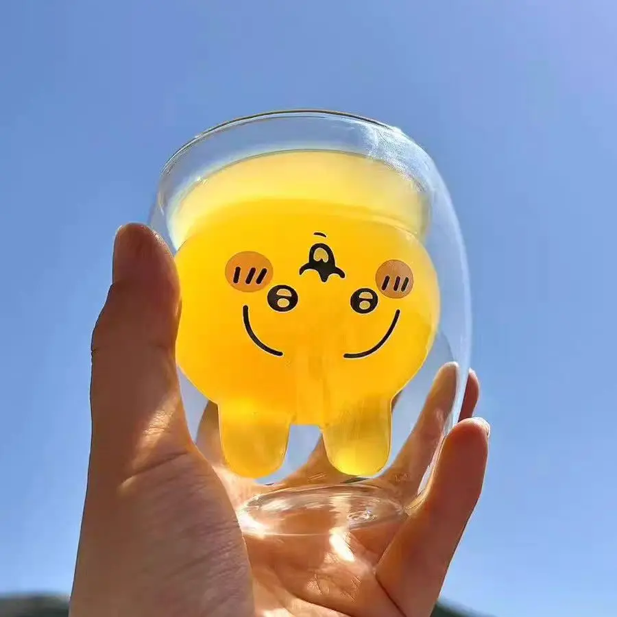 Chiikawa Double-Walled Glass Cup ,Cute 3D Cartoon Heat-Resistant Drinkware,Adorable Juice Coffee Drink Cup,Sweet Gift
Chiikawa Double-Walled Glass Cup ,Cute 3D Cartoon Heat-Resistant Drinkware,Adorable Juice Coffee Drink Cup,Sweet Gift
