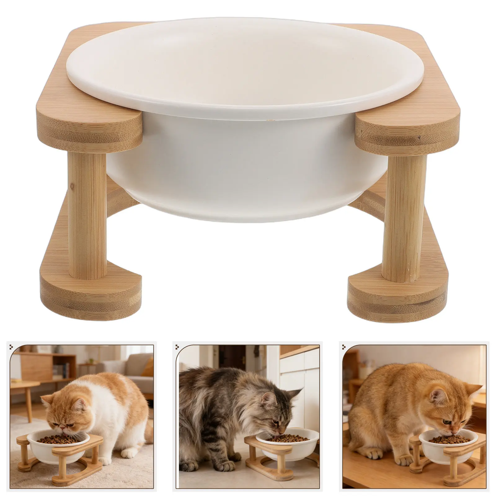 Керамическая миска для кормления животных на приподнятой подставке, для использования в помещении и на улице, для собак и кошек, с деревянной подставкой, 600 мл
Керамическая миска для кормления животных на приподнятой подставке, для использования в помещении и на улице, для собак и кошек, с деревянной подставкой, 600 мл