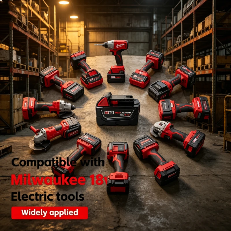 18V 6.0Ah M18B6 Replacement Battery for Milwaukee M18 Tools, Shockproof & Durable
18V 6.0Ah M18B6 Replacement Battery for Milwaukee M18 Tools, Shockproof & Durable