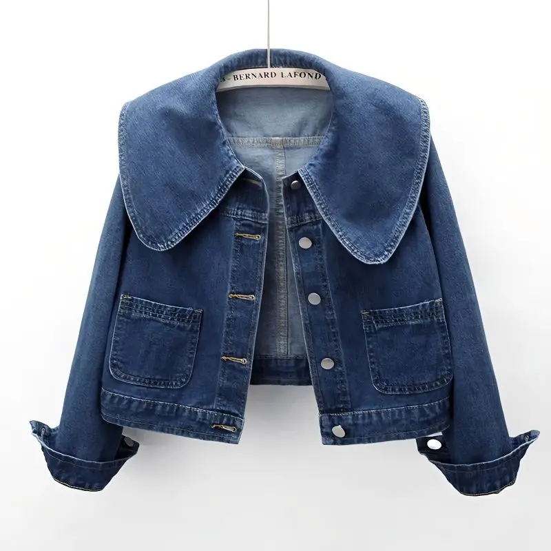 2025 Spring/Summer New Women's Denim Jacket Loose Commuter Collar Short Denim Jacket
2025 Spring/Summer New Women's Denim Jacket Loose Commuter Collar Short Denim Jacket