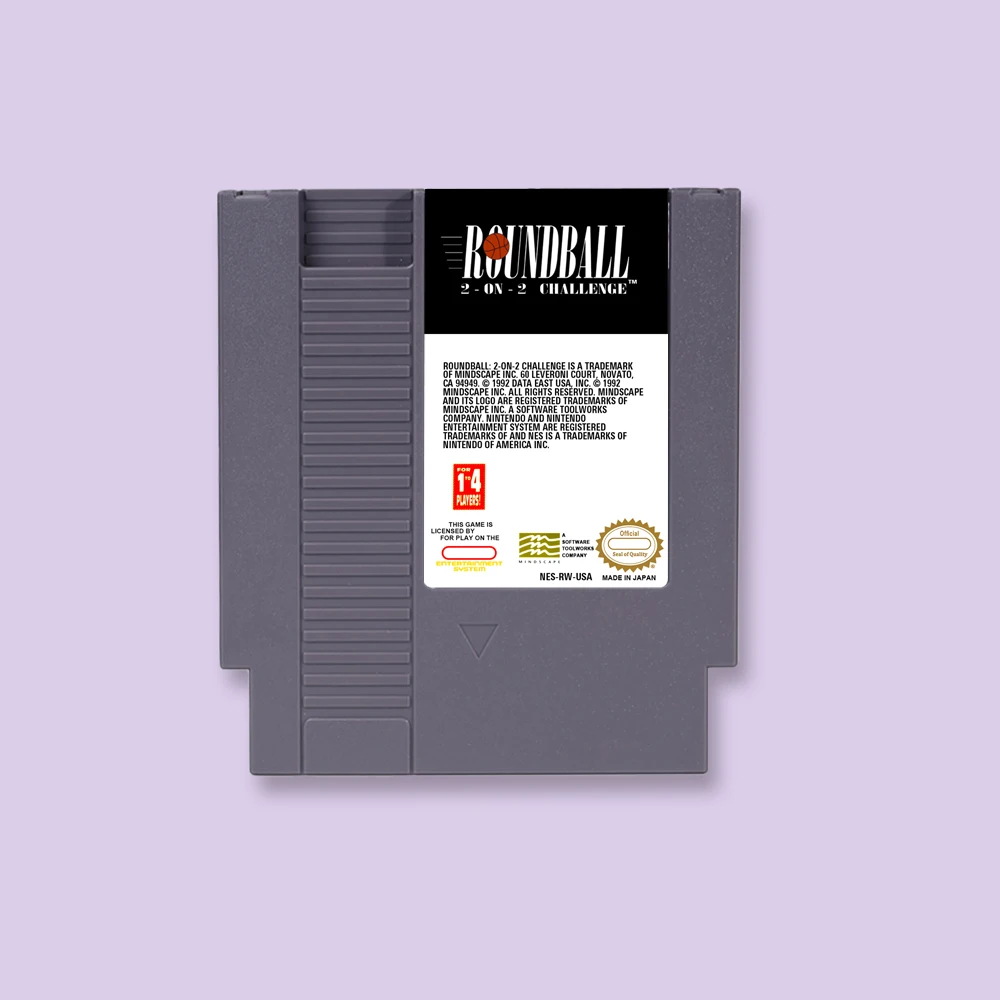 Roundball -2-on-2 Challenge Game Cartridge Action Game For NES 8Bit 72PIN Consoles Game Card
Roundball -2-on-2 Challenge Game Cartridge Action Game For NES 8Bit 72PIN Consoles Game Card