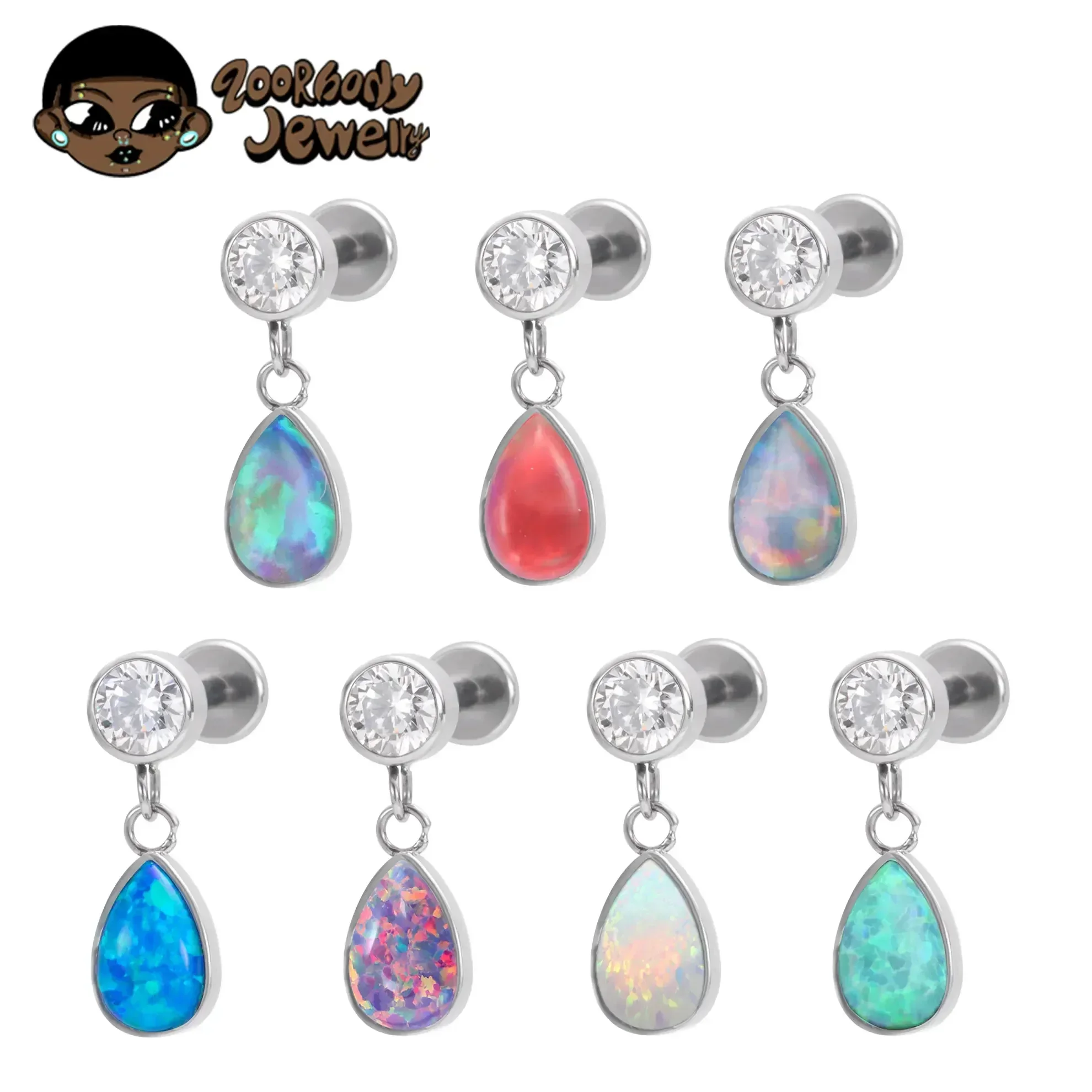 ASTM F136 Titanium Jelly Opal Stud Earrings Piercing 16G 18G Internal Thread Labret Tragus Helix Flat Piercing Women 2025 New
ASTM F136 Titanium Jelly Opal Stud Earrings Piercing 16G 18G Internal Thread Labret Tragus Helix Flat Piercing Women 2025 New