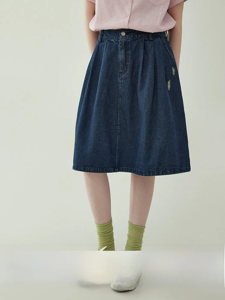 AMUU North Island Vintage Blue High Waist Loose Jeans Skirt Women Summer New Slimming Half Skirt A-Line Cotton Polyester Blend
AMUU North Island Vintage Blue High Waist Loose Jeans Skirt Women Summer New Slimming Half Skirt A-Line Cotton Polyester Blend