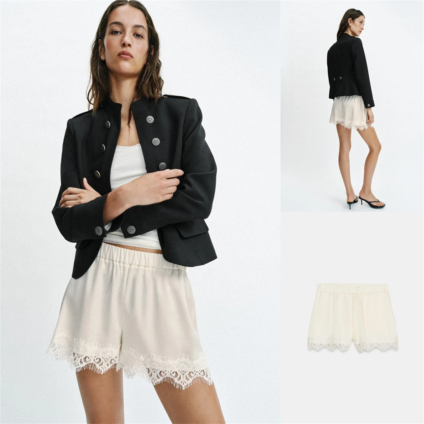 Elegant High-Waist Silk Satin Short Pants Summer New Style Casual Fashion Lace Trim Elastic Waist Women's Premium Quality Pants
Elegant High-Waist Silk Satin Short Pants Summer New Style Casual Fashion Lace Trim Elastic Waist Women's Premium Quality Pants