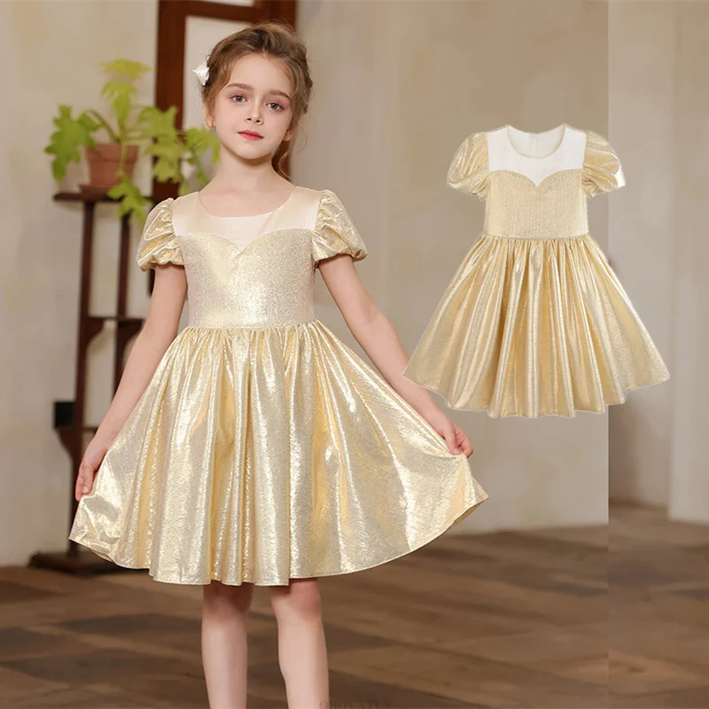 Elegant Princess Girl Gold Evening Prom Dress Kids Luxury Wedding Party Christening Clothing Child Ceremony Outfit Costume 4-14Y
Elegant Princess Girl Gold Evening Prom Dress Kids Luxury Wedding Party Christening Clothing Child Ceremony Outfit Costume 4-14Y