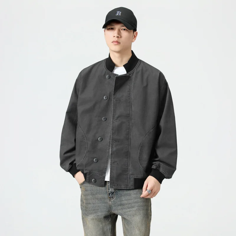 American Retro Coat Men Spring Autumn Printed Stand Collar Loose Casual Fashion Plus Size Cargo Jacket Japanese Streetwear Coat
American Retro Coat Men Spring Autumn Printed Stand Collar Loose Casual Fashion Plus Size Cargo Jacket Japanese Streetwear Coat