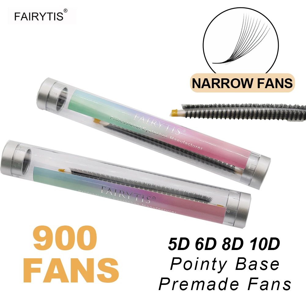FAIRYTIS 900 Fans New Super Narrow Thin Pointy Base Premade Lash Fans 5D-10D C/D 0.05 0.07mm Russian Volume Fans Lash Extension
FAIRYTIS 900 Fans New Super Narrow Thin Pointy Base Premade Lash Fans 5D-10D C/D 0.05 0.07mm Russian Volume Fans Lash Extension