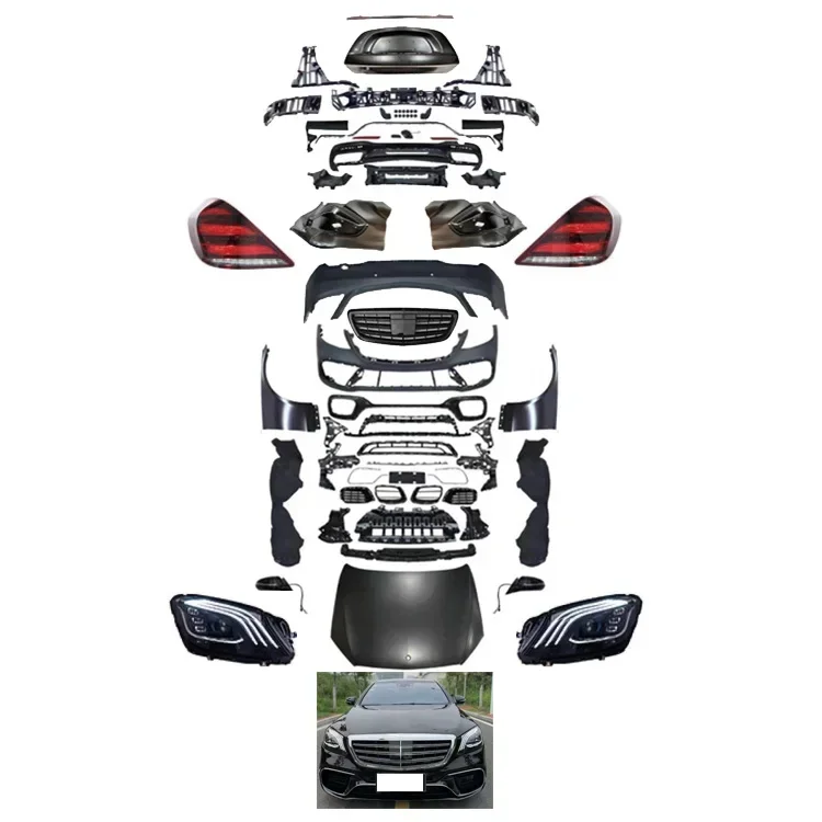 W221 bodykit Bumper grille Hood Headlight Tail Light Upgrades W222 S63 AMG style body kits for Mercedes W221 Benz 2006-2013
W221 bodykit Bumper grille Hood Headlight Tail Light Upgrades W222 S63 AMG style body kits for Mercedes W221 Benz 2006-2013