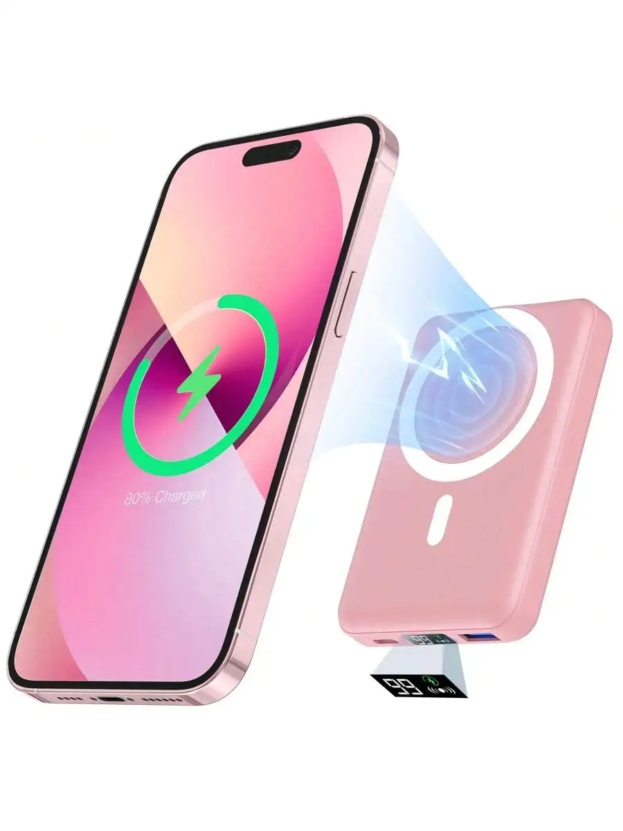 10000mAh Magnetic Power Bank With Type-C Cable LED Display 22.5W PD Fast Charging Wireless Portable Charger For iPhone iPad
10000mAh Magnetic Power Bank With Type-C Cable LED Display 22.5W PD Fast Charging Wireless Portable Charger For iPhone iPad