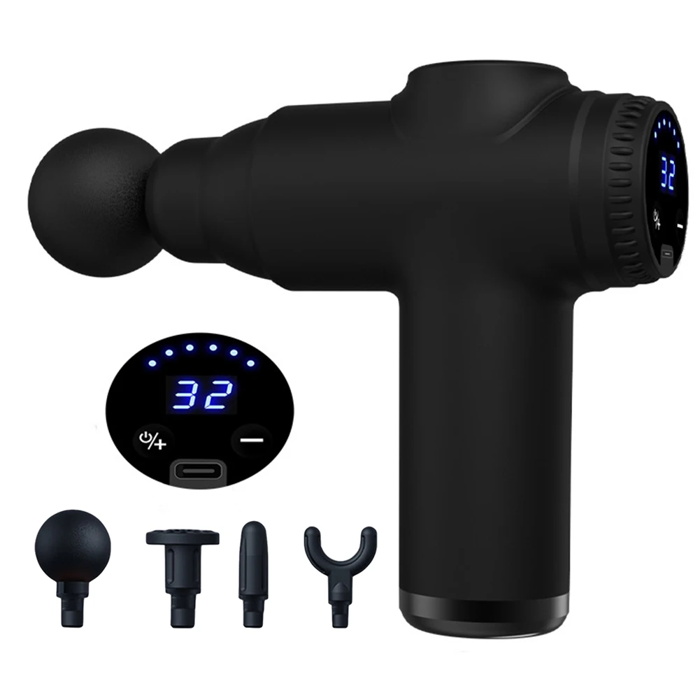 Electric Deep Tissue Massage Gun 30 Speeds Muscle Massage Gun LCD Display Deep Tissue Back Massager for Back Neck Muscle Relieve
Electric Deep Tissue Massage Gun 30 Speeds Muscle Massage Gun LCD Display Deep Tissue Back Massager for Back Neck Muscle Relieve