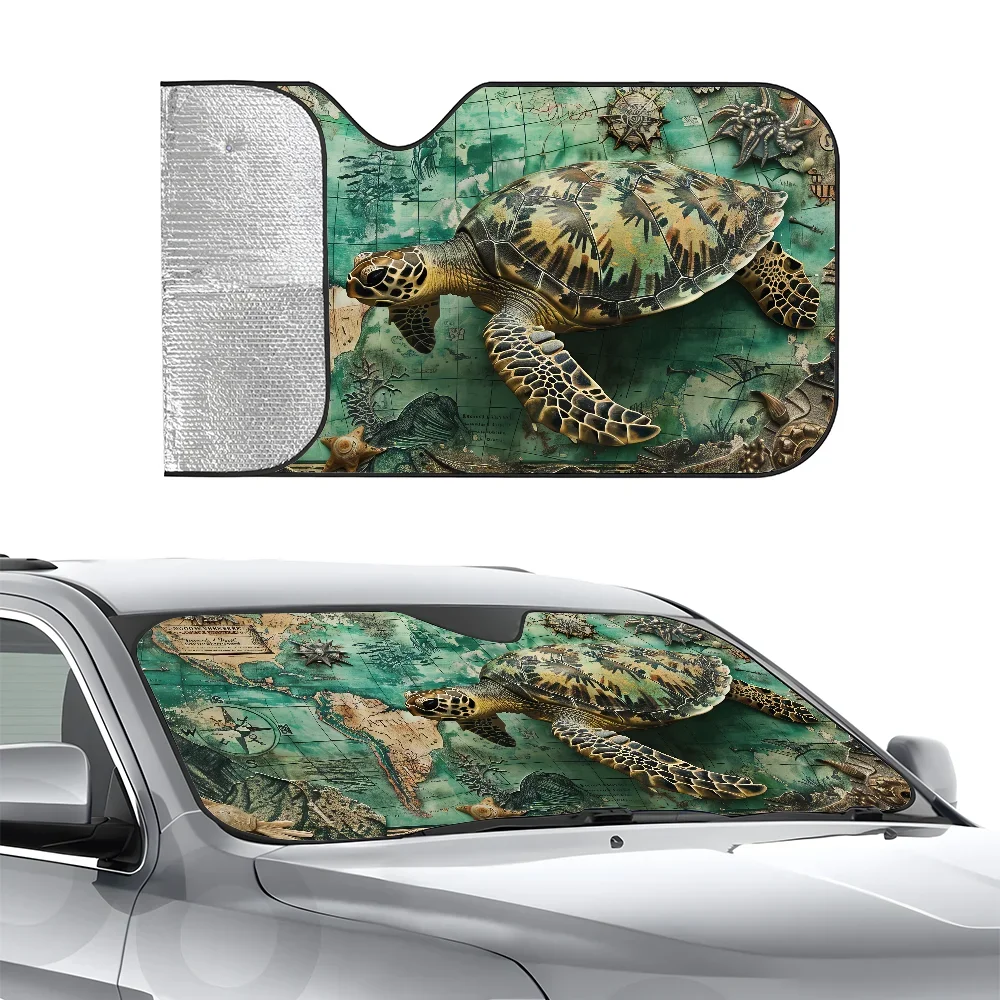 Tropical Blue Turtle Pattern Car SunShade Three-layer Insulation Car Front Windshield Sun Shade Suction Cup Blocks UV Rays Sun
Tropical Blue Turtle Pattern Car SunShade Three-layer Insulation Car Front Windshield Sun Shade Suction Cup Blocks UV Rays Sun