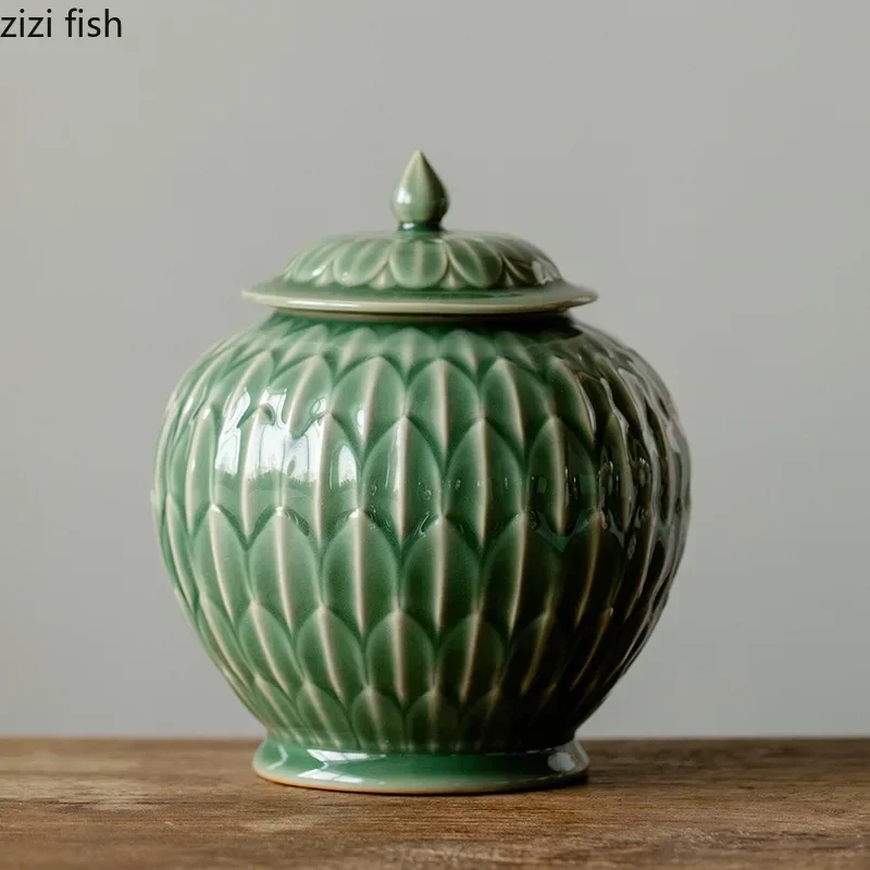 Green Ceramic Tea Can Tea Caddy Tea Box Storage Tank Sealed Jar Candy Jars Teas Container Organizer Storage Box Teas Jar
Green Ceramic Tea Can Tea Caddy Tea Box Storage Tank Sealed Jar Candy Jars Teas Container Organizer Storage Box Teas Jar