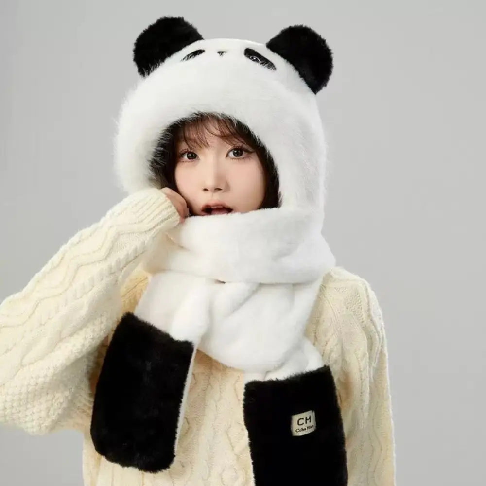 Cute Panda Pattern Women Ear Protection Cap Coldproof with Gloves Warm Thick Pullover Hat with Ties Windproof Lei Feng Hat
Cute Panda Pattern Women Ear Protection Cap Coldproof with Gloves Warm Thick Pullover Hat with Ties Windproof Lei Feng Hat