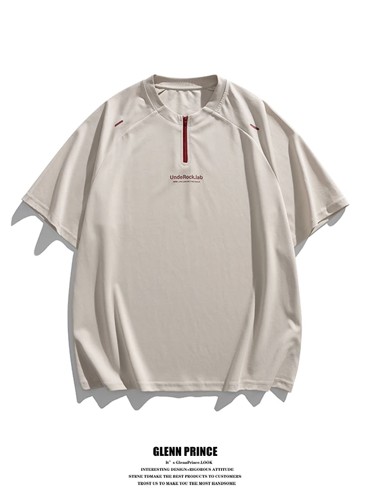 GPstudio American Color Block Half Zip Shoulder T-Shirt Men Summer Trendy Outdoor Neutral Sport Top Short Sleeve Printed Loos...
GPstudio American Color Block Half Zip Shoulder T-Shirt Men Summer Trendy Outdoor Neutral Sport Top Short Sleeve Printed Loos...