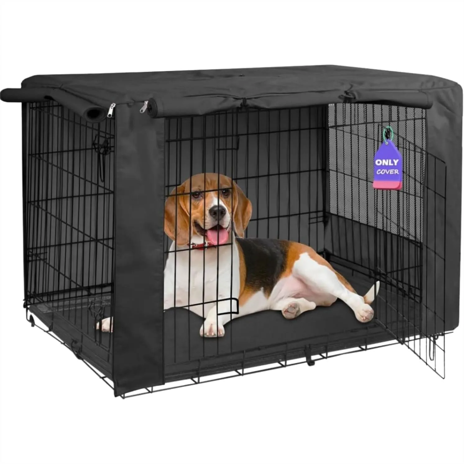 Breathable Dog Crate Cover 42 Inch, Heavy Duty Kennel Cover with Dual Zippered Panels, Waterproof UV-Resistant for Indoor
Breathable Dog Crate Cover 42 Inch, Heavy Duty Kennel Cover with Dual Zippered Panels, Waterproof UV-Resistant for Indoor