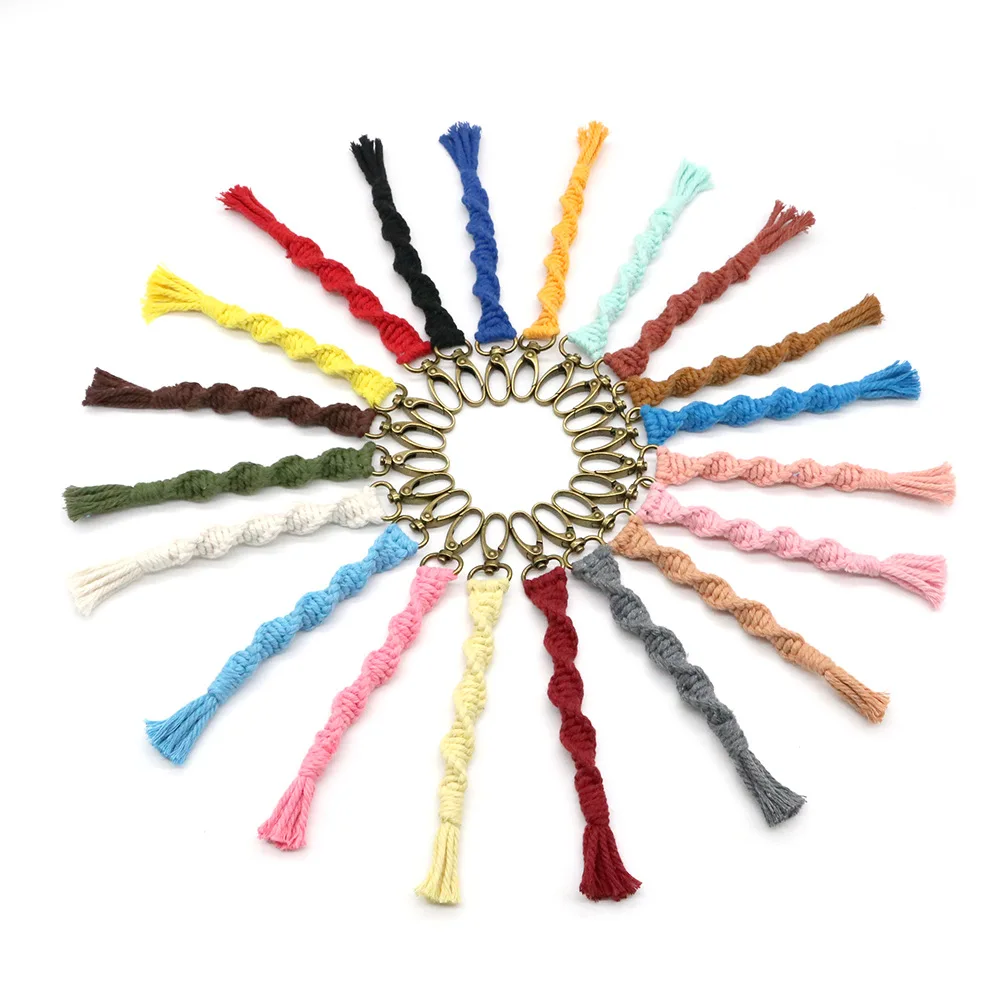 CX cotton rope keychain simple decorative key ring, bag color pendant
CX cotton rope keychain simple decorative key ring, bag color pendant