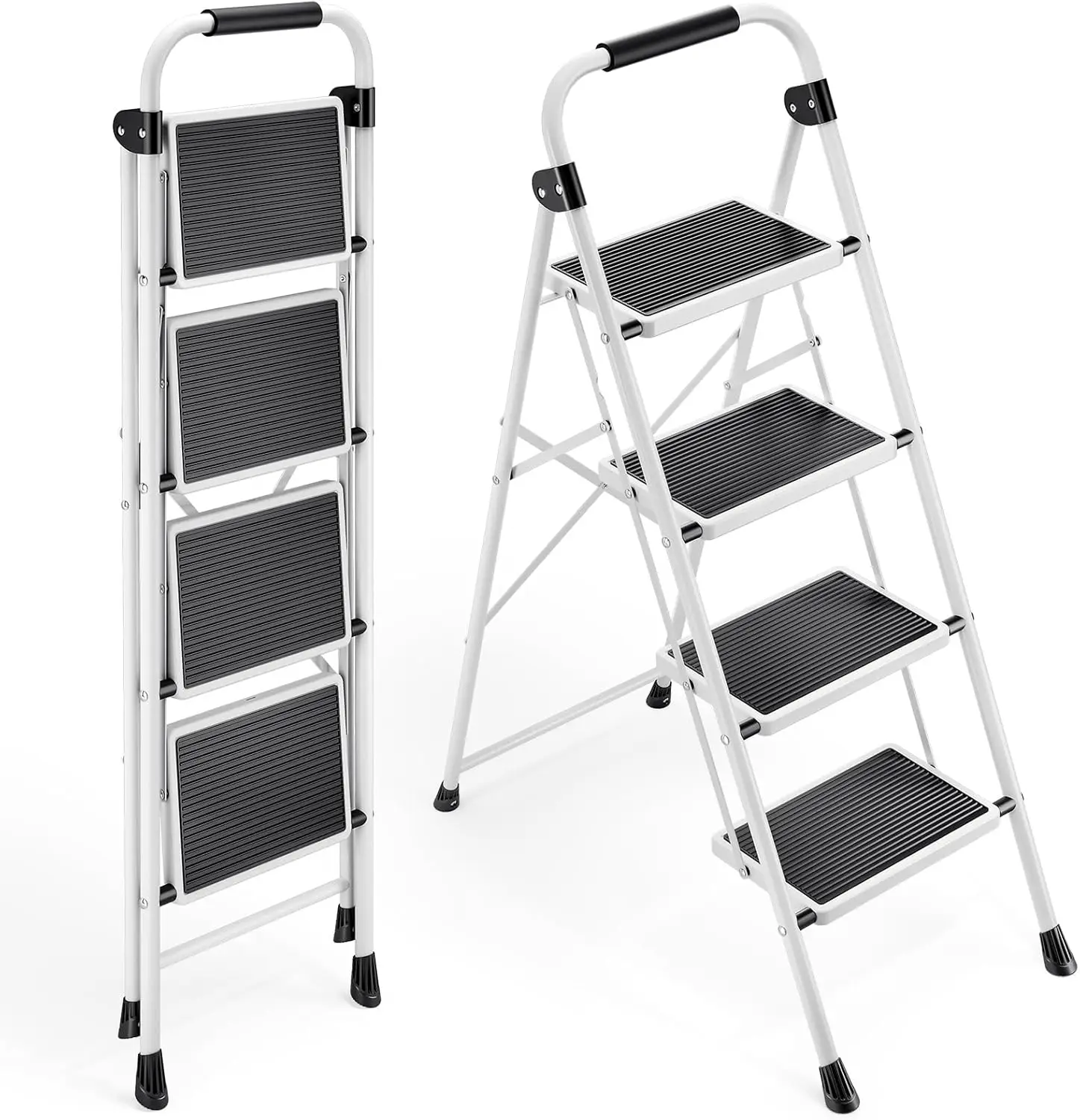 4 Step Ladder, Folding Step Stool with Anti-Slip and Wide Pedal, Lightweight Stepladder with Handrails, Portable for Kitchen
4 Step Ladder, Folding Step Stool with Anti-Slip and Wide Pedal, Lightweight Stepladder with Handrails, Portable for Kitchen