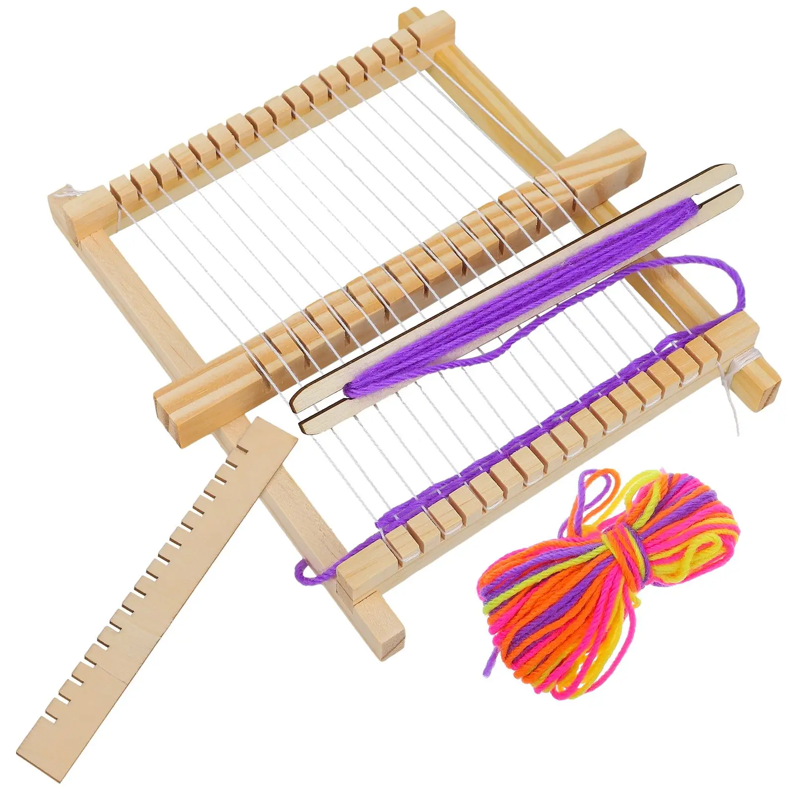 Wooden Loom Weaving Kit DIY Handloom Tool Create Belts Scarves Accessories Fashion Wooden Weaving Tool Sewing Machine Knitting
Wooden Loom Weaving Kit DIY Handloom Tool Create Belts Scarves Accessories Fashion Wooden Weaving Tool Sewing Machine Knitting