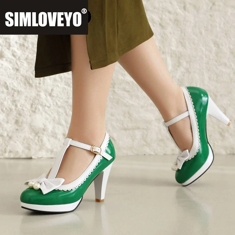 SIMLOVEYO oversized Lolita Mary Jane heeled dress shoes cute ribbon bridal princess T instep band wide fit 48
SIMLOVEYO oversized Lolita Mary Jane heeled dress shoes cute ribbon bridal princess T instep band wide fit 48