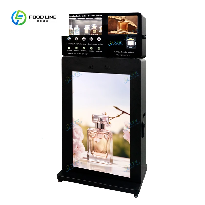 FOODLINE Customized Custom Standing Floor Perfume Vending Machine with Ads Screen China Manufacture
FOODLINE Customized Custom Standing Floor Perfume Vending Machine with Ads Screen China Manufacture