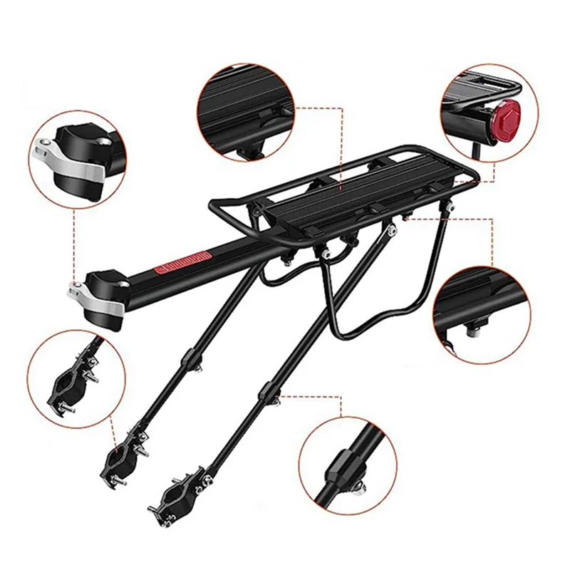 AU-Bicycle Rack Bicycle Luggage Cargo Rack Aluminum Alloy Shelf Bracket with Installation
AU-Bicycle Rack Bicycle Luggage Cargo Rack Aluminum Alloy Shelf Bracket with Installation