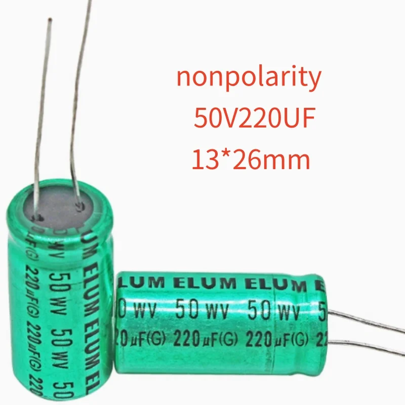 (1PCS) New vertical 50V220UF non-polar electrolytic capacitor 13*26mm audio amplifier frequency divider electrolytic capacitor
(1PCS) New vertical 50V220UF non-polar electrolytic capacitor 13*26mm audio amplifier frequency divider electrolytic capacitor